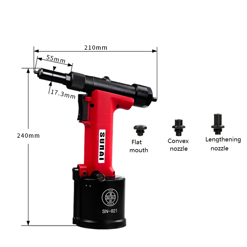 

Pneumatic rivet gun aluminum alloy industrial core pulling nail gun
