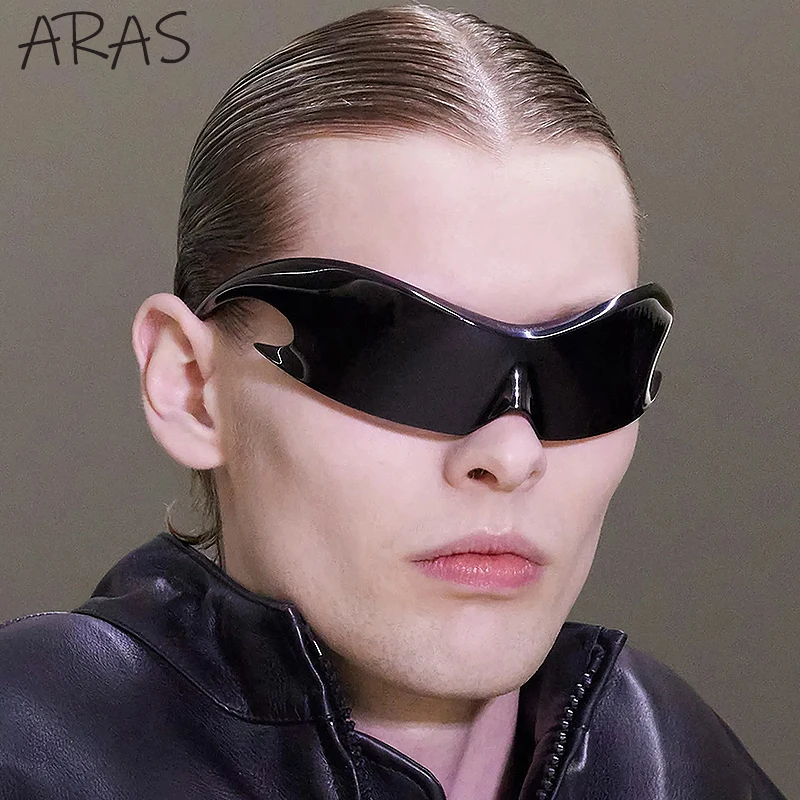 Y2k Punk Sports Sunglasses Men Women 2024 Luxury Brand Designer