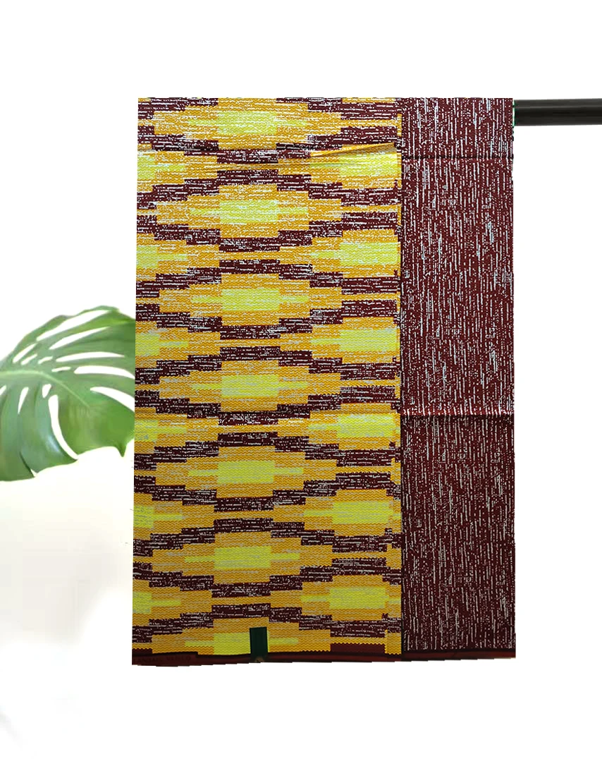 2024 Ankara African Fabric gold Real Wax Fabric Nigeria Ghana Style Tissu Sewing Dress Craft DIY 100% Cotton 4+2yards 6