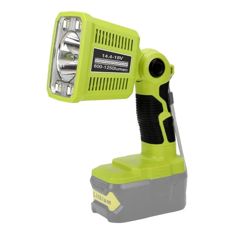 료비용 LED 손전등, 18W 리튬 니켈 배터리, P108, P104, 1250LM, LED 작업등, 스포트라이트, 비상 야외 조명