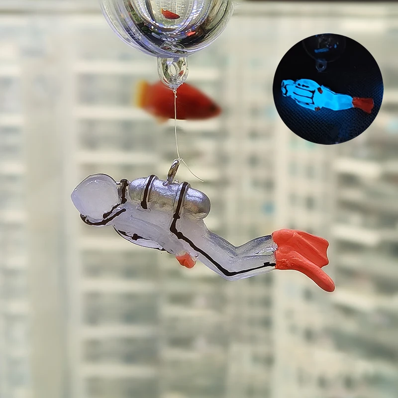 Aquarium Decoration Resin Floating Diver Fish Tank Floating Decoration Under the Water Set Underwater World Small Ball fish tank ornaments fish tank decorations aquarium ornaments