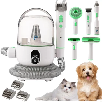 Pet Grooming Kit with 2L Vacuum Suction 99% Pet Hair, Professional Quiet Dog Grooming Vacuum Kit with 5 Grooming Tools For Pets 1