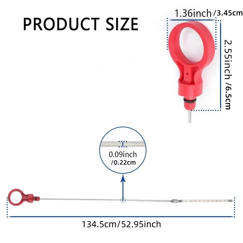 Transmission Dipstick with Instruction Fluid Level Dipstick Tool with Marks Easy Read for Dodge Jeep