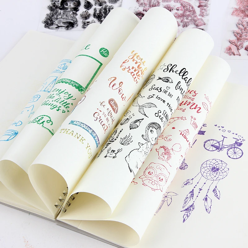 12.5X12.5CM New Book Glasses Ink Transparent Clear Stamp DIY Silicone Seals Making Travel Photo Album Stamps for Scrapbooking,clear stamps,clear rubber stamps