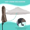 Patio Umbrella Double-Sided Outdoor Market Extra Large Umbrella with Crank, Cross Base for Deck, Lawn, Backyard an 6
