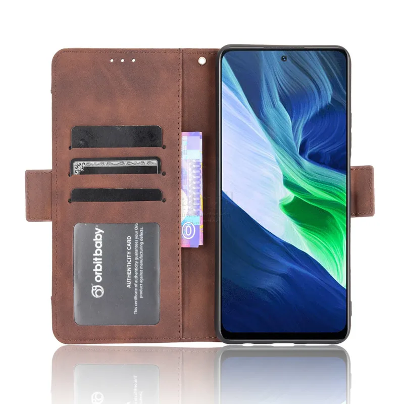 지갑 케이스 Infinix Note 10 / 10 프로 케이스 마그네틱 클로저 플립 커버 가죽 카드 홀더 휴대 전화 가방