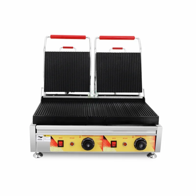 Panini Press Machine Double Plates Stainless Steel Sandwich Panini Grill Machine Panini Breakfast Machine  Sandwich Maker 5