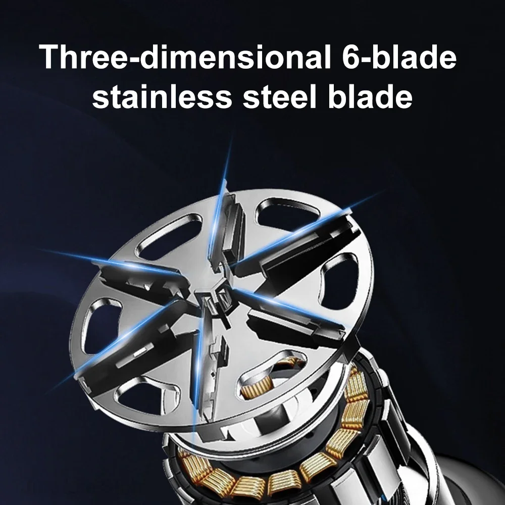 Electric Lint Remover Rechargeable LED Display Fabric Shaver Sweater Defuzzer 6 Leaf Blades Hair Ball Trimmer for Clothes 5