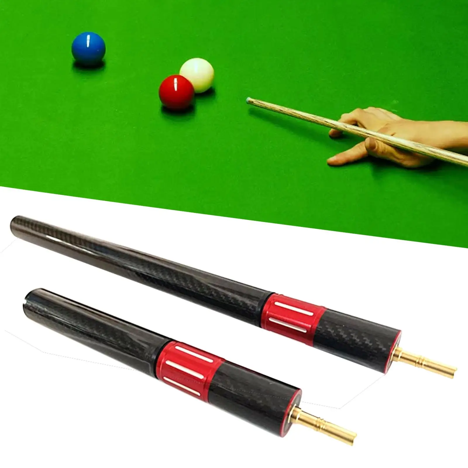 Pool Stick Extension Billiard Rod Extender Practice Aluminum Alloy Snooker