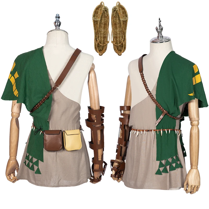 Link Di Gioco Costume Cosplay Zelda Breath Of The Wild Link Outfit Con Scarpe Per Halloween Custom Made