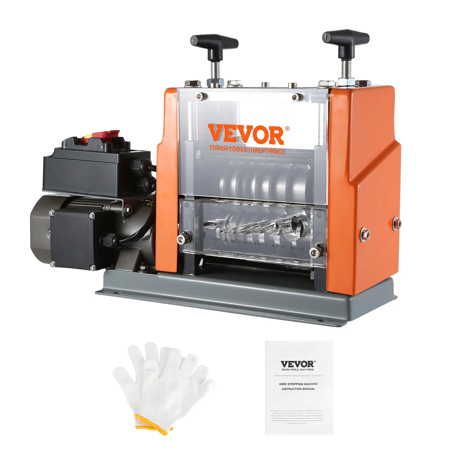 VEVOR Automatic Wire Stripping Machine, 0.06-0.98In Electric Motorized Cable Stripper,60W,Wire Peeler w/Visible Stripping Depth