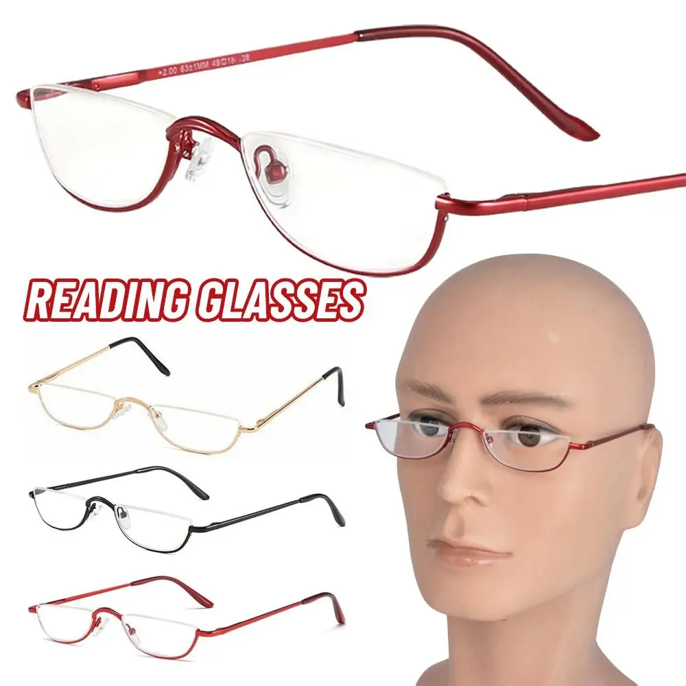 Neue Mode Halbmond Lesebrille Feder scharnier Lesebrille ultraleichte Harz brille Vision Pflege 1.00 ~ 4,0 Dioptrien