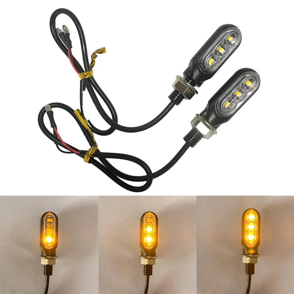 

2x LED Motorcycle Turn Signal Flowing Amber Light Blinker Indicator Lamp LED Motorcycle Turn Signals Indicators Blinker Light