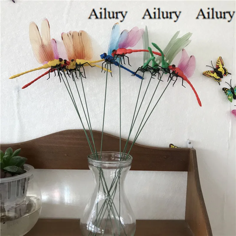 

5Pcs,Outdoor Lawn Flower Beds Dragonfly Plug-In,Garden Cute Insects,Small Animal Decorations,Sightseeing Tours