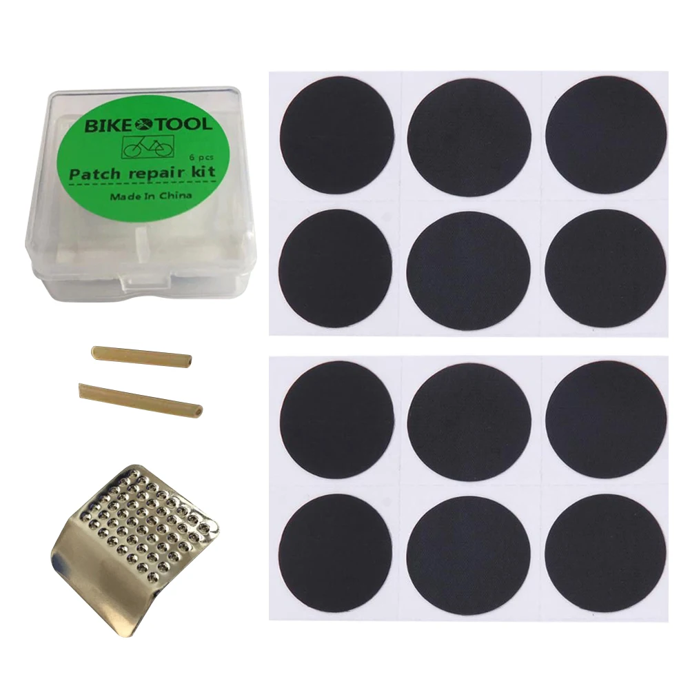 Bike Tire Patch Repair Kit MTB Bicycle Tire Glueless Patches Cycling Repair Tool