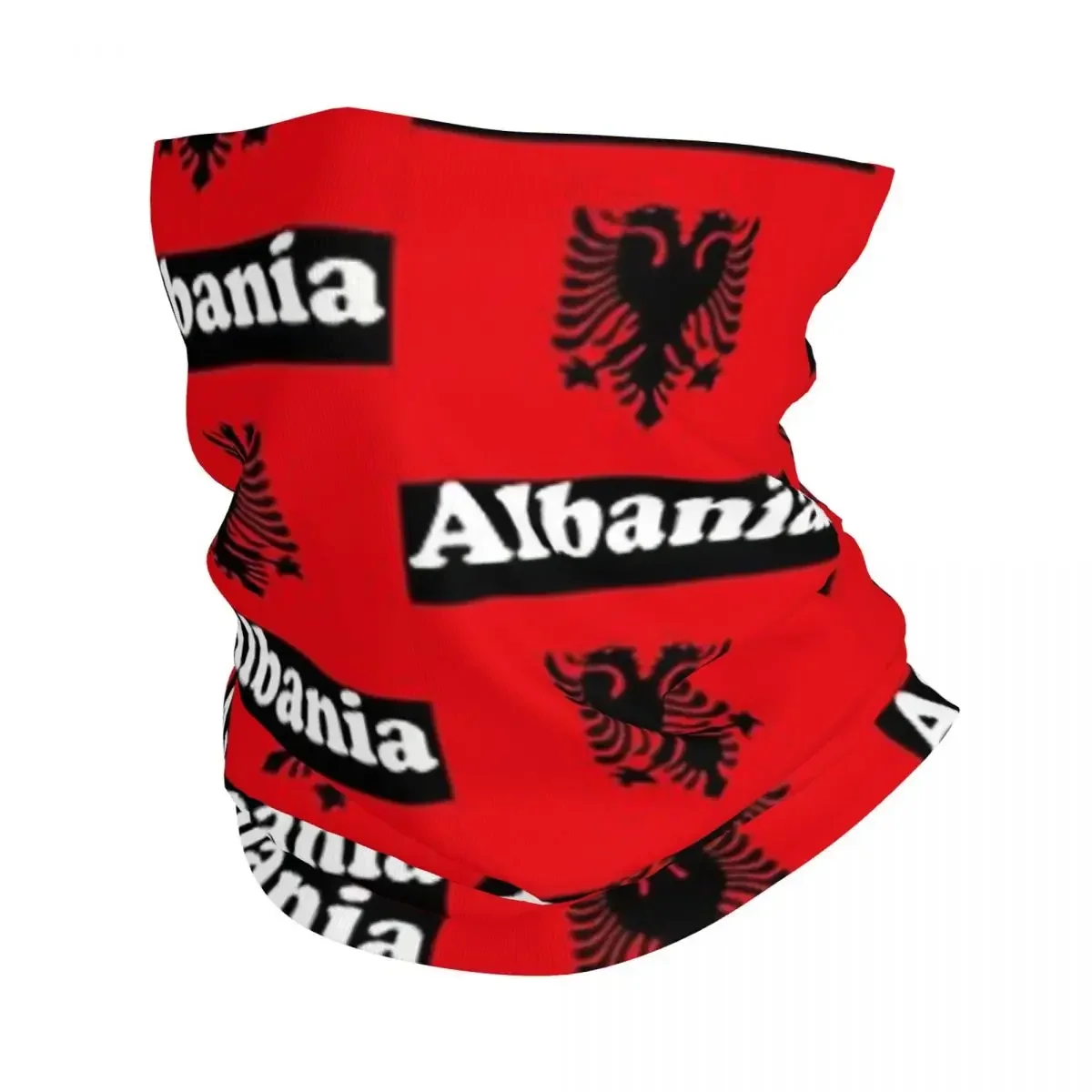 

Albania Flag Bandana Neck Gaiter Printed Magic Scarf Multi-use FaceMask Cycling For Men Women Adult Breathable