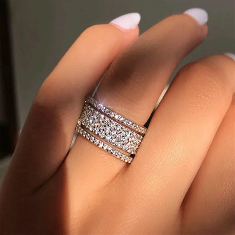 

Wedding Hand Jewelry European Ring Female Popular Creative Diamond Bride Party