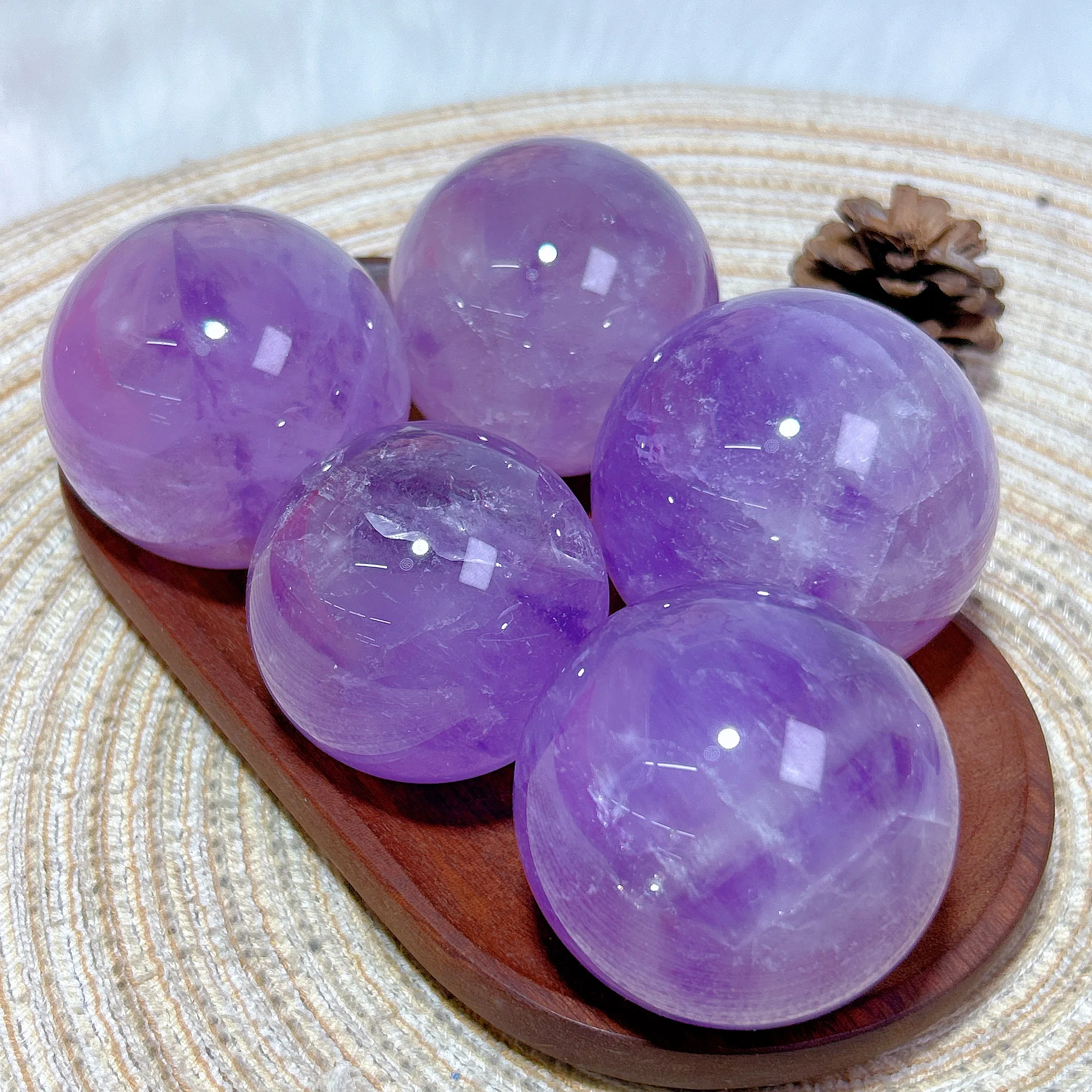 Brazil Amethyst Sphere Rainbow Ball High Quality Natural Crystals Healing Gemstones Home Decorations Room Decor Mineral Gift 4