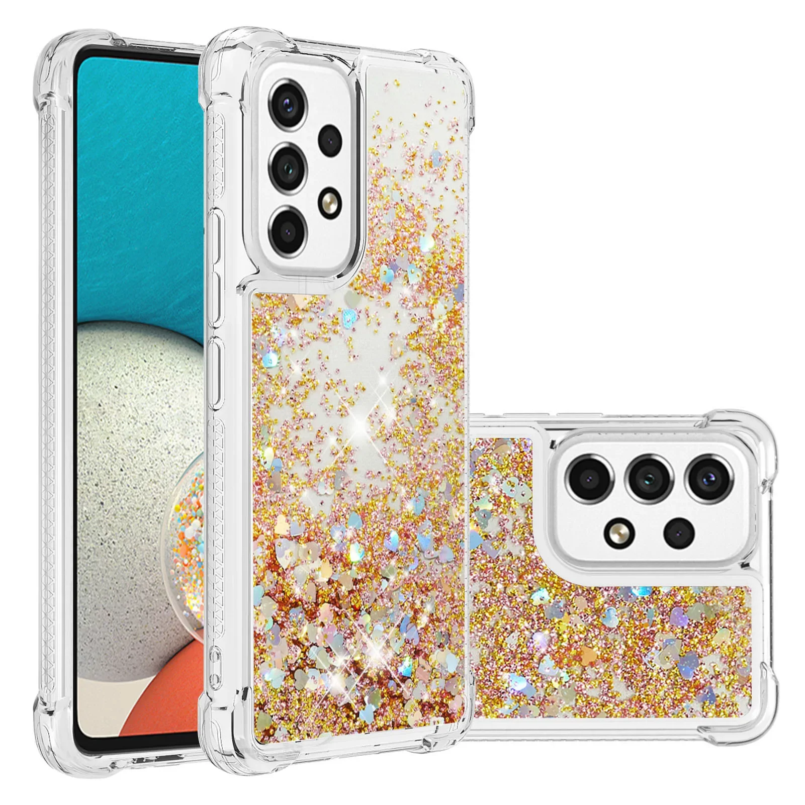 Glitter Clear Liquid Quicksand Phone Case with Dynamic Design