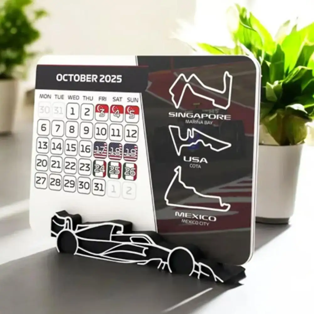 Desk Calendar F1 Racing Paper Calendar Desktop Station Calendar Home Decoration Itinerary Arrangement Formula 1 Racing Gifts