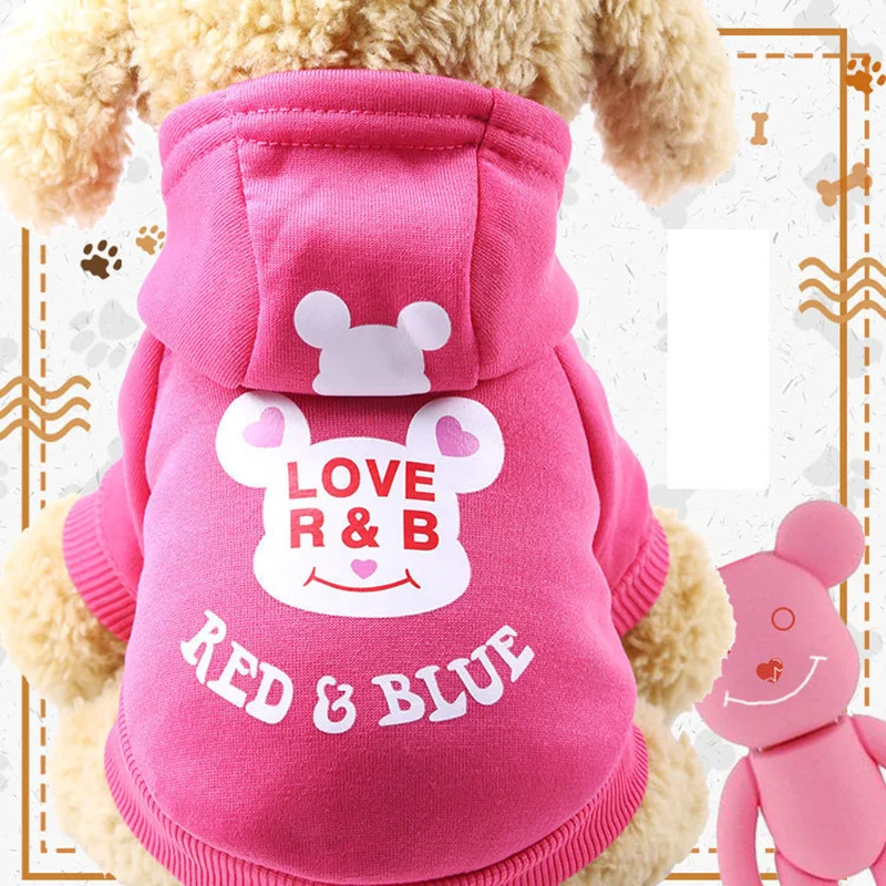Warm Pet Dog Clothes Winter Pocket Hoodie Clothing For Dog Costumes