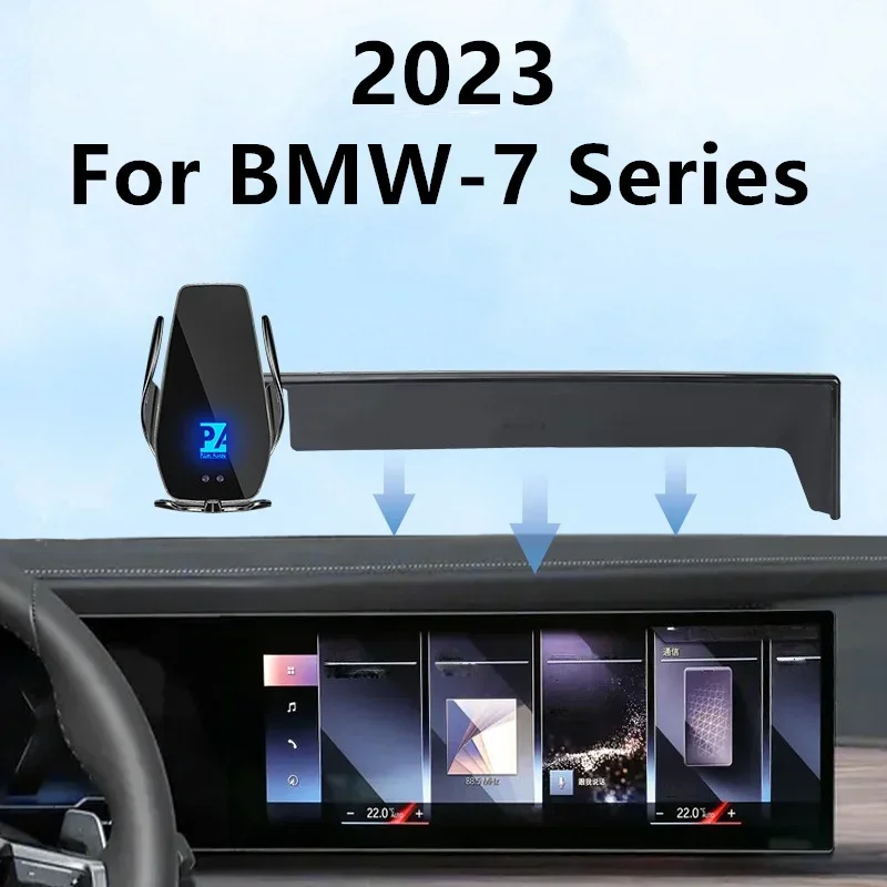 

2023 For BMW 7 Series G11 Phone Holder With Screen Car Charger Wireless Navigation Modification 14.9 Inch Size