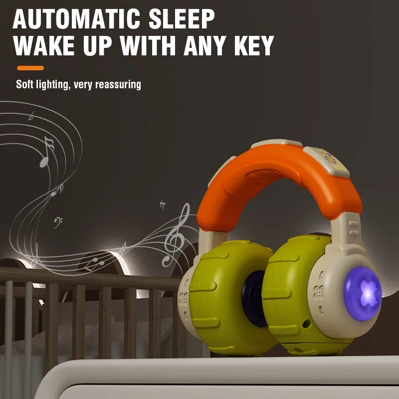 Baby Musical Toy Pretend Headphone Activity Toy Light Sound Toddler Montessori Early Learning Sensory Development Christmas
