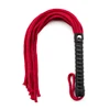 48cm Leather Handle Genuine Cotton Rope Loose Whip Horse Whip Riding Crop Flogger Paddle Slapper Horse Training Dressage Whips 1