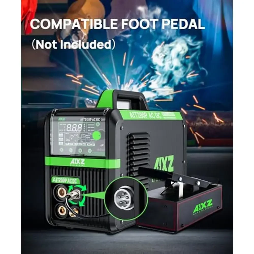 200A TIG Welder AC DC 5 IN 1 Aluminum Welding Machine Dual Voltage IGBT LED Screen Kit 4