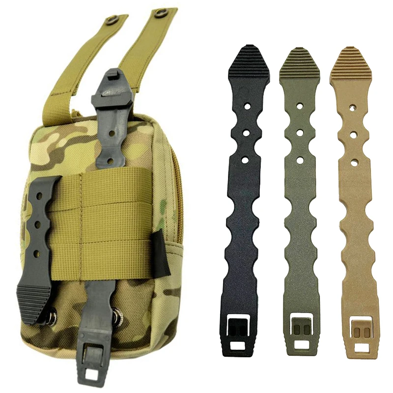 2 clips de fixation tactiques MOLLE - Accessoires pour attacher équipement pêche sur gilet ou sac