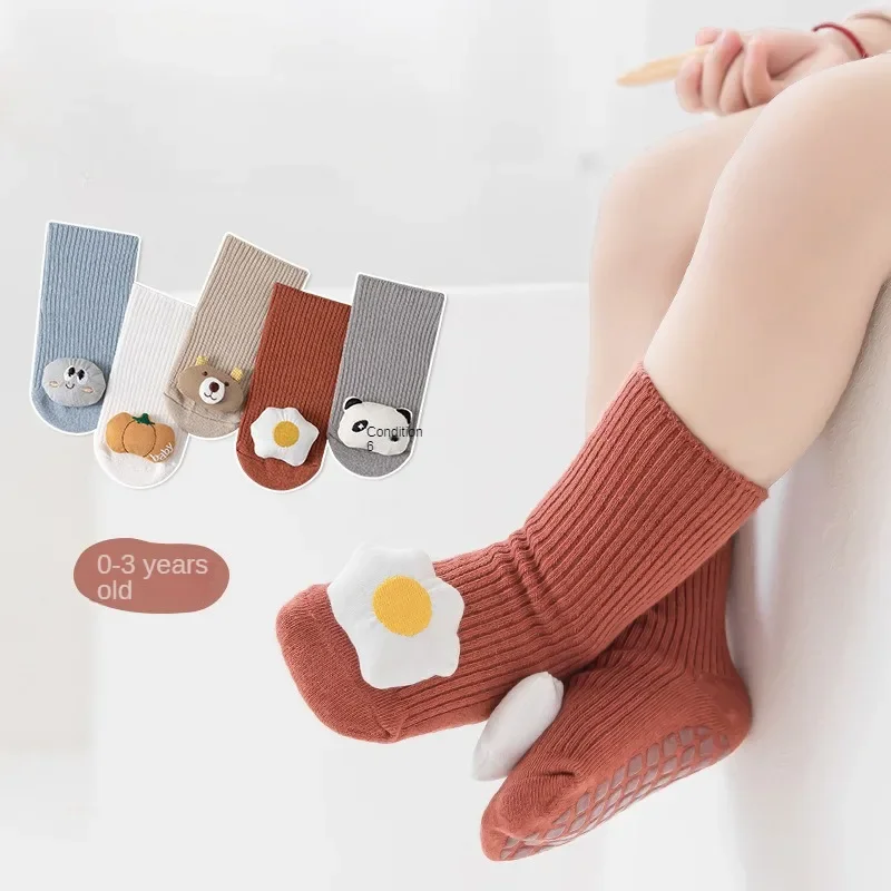 

Toddler Indoor Sock Shoes Newborn Baby Socks Winter Thick Terry Cotton Baby Girl Sock with Rubber Soles Infant Animal Funny Sock