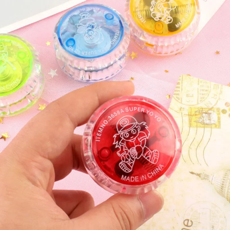 New LED Flashing Yoyo Classic Kids Toys Magic Yoyo Spin Plastic Bearing with Spinning String Toys for Children