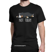Engraçado não hoje bernese mountain dog men tshirt criativo tees harajuku crewneck t shirts premium algodão roupas de verão