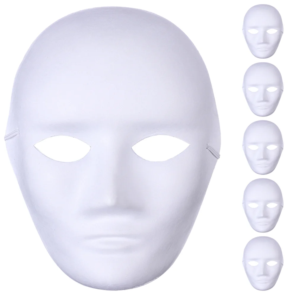 

6 Pcs Blank Mask Masquerade Siouxxie Facial Hallowen Masks Pulp Halloween Party Props