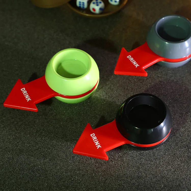 Rotatable Arrow Beer Wine Board Game Pointer Shot Spinner Party Game Glass Cup Kit Spin Drinking Game Table Home Entertainment