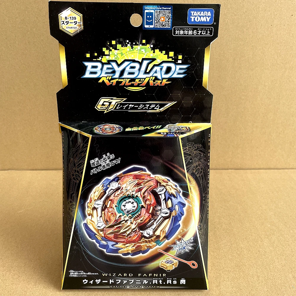 

Оригинальный волшебник Такара Томи бейблэйд B139 фафнир. Rt.Rs Beyblade Burst GT Starter с пусковым устройством, BEYBLADE B-139