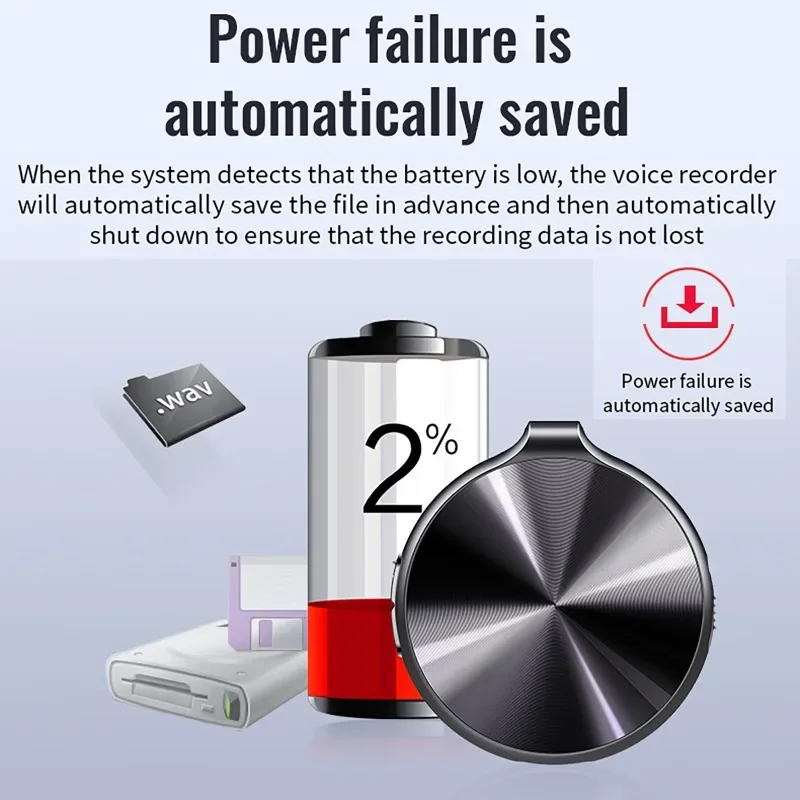 Mini diktafon prikazan s zaštitnim premazom