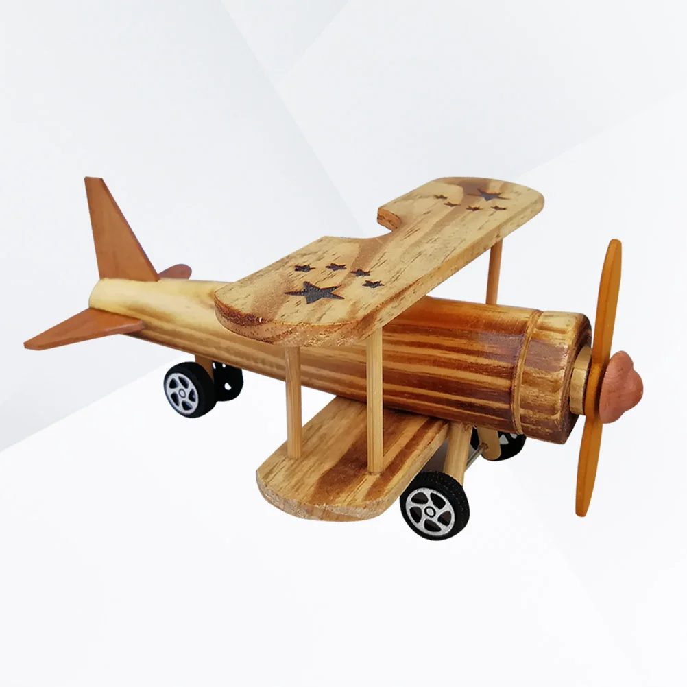 

Desktop Wood Warplane Model Desktop Airplane Decor Craft for Home Hotel Office
