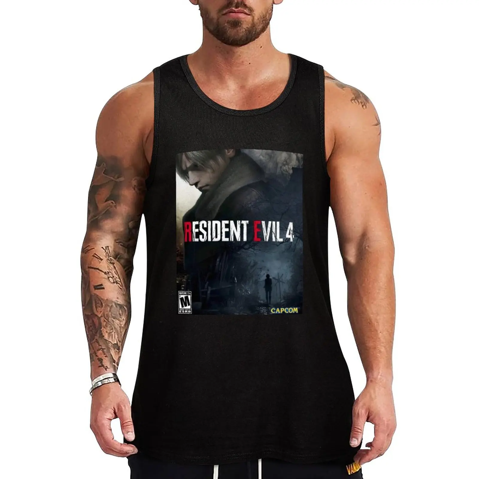 

New Biohazar 4 Remake Tank Top t shirt gym men gym clothing