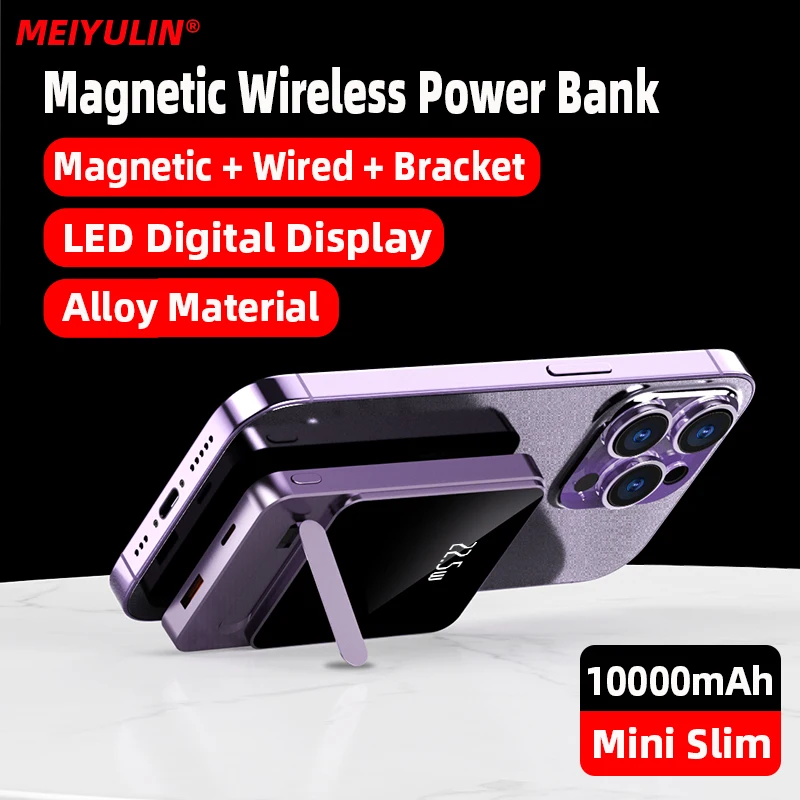 Tanie 10000mAh magnetyczna bezprzewodowa ładowarka Power Bank uchwyt telefonu PD 20W szybkie ładowanie
