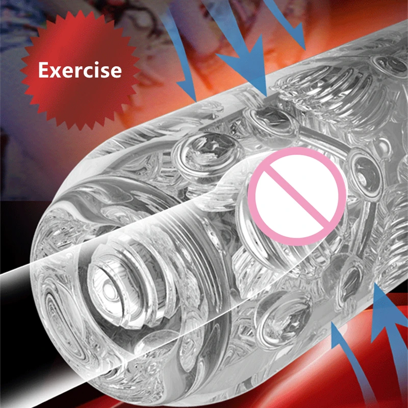 Male Masturbator Male Masturbator Cup Soft Pussy Sex Toys Transparent Vagina Adult Endurance Exercise Adult supplies Vacuum Pocket Cup for Men