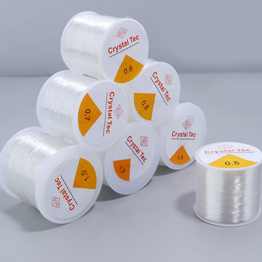 

0.4-1mm Plastic Crystal Elastic Line Beading Thread Stretch Cords For Handmade Jewelry Making DIY Bracelet Seed Beads Supplies