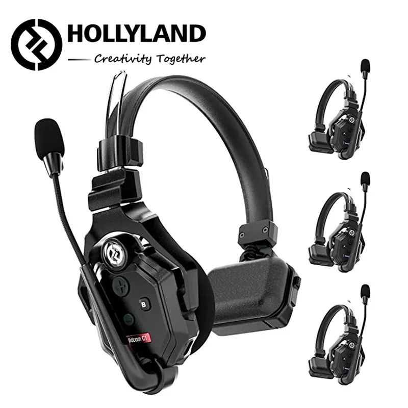

Hollyland Solidcom C1 Wireless Headset Intercom 1000ft Team Communication for Commercial Film Production Drone Shot