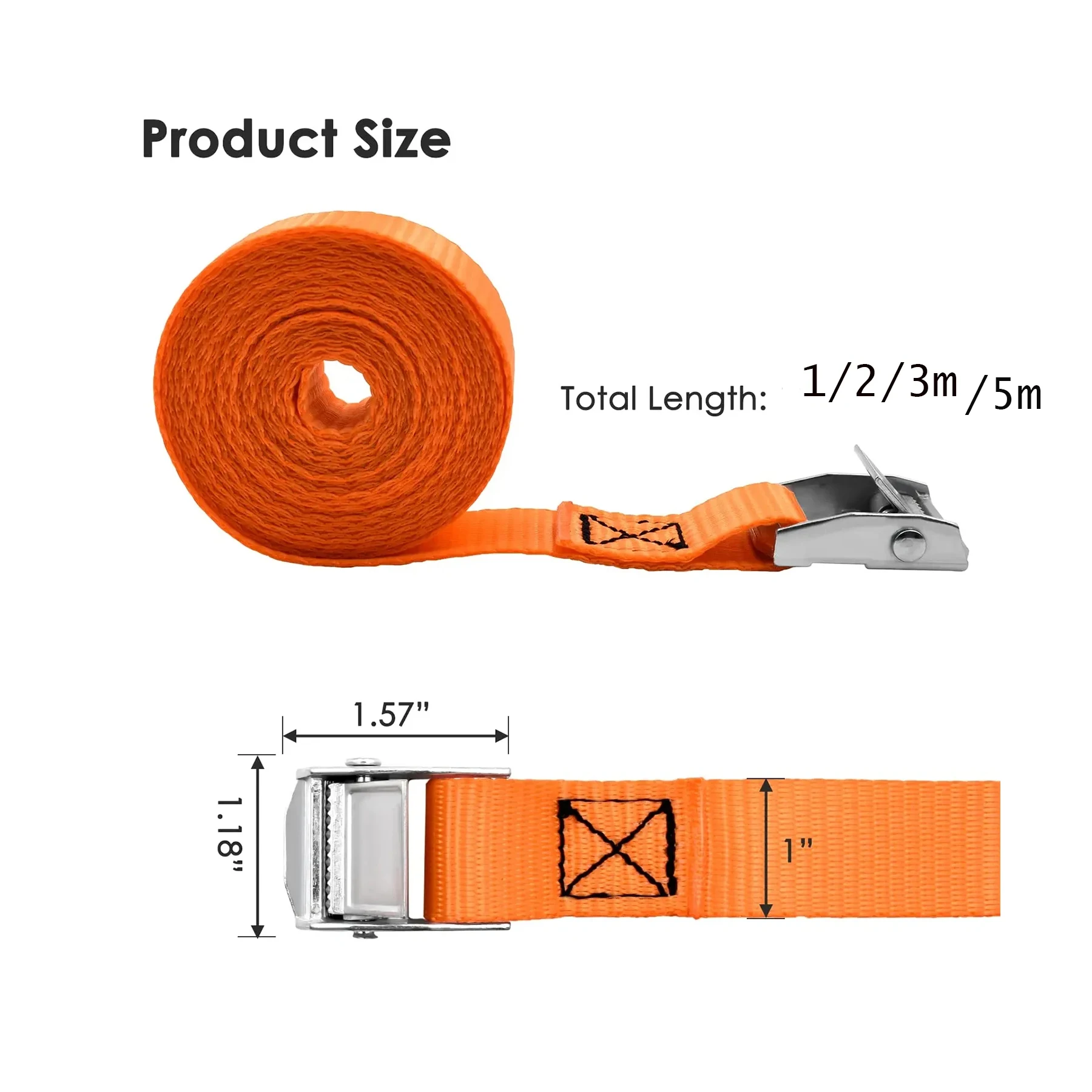 Cargo Tie Down Strap Tie Down Straps Adjustable Lashing Straps Ratchet Heavy Duty Cam Buckle
