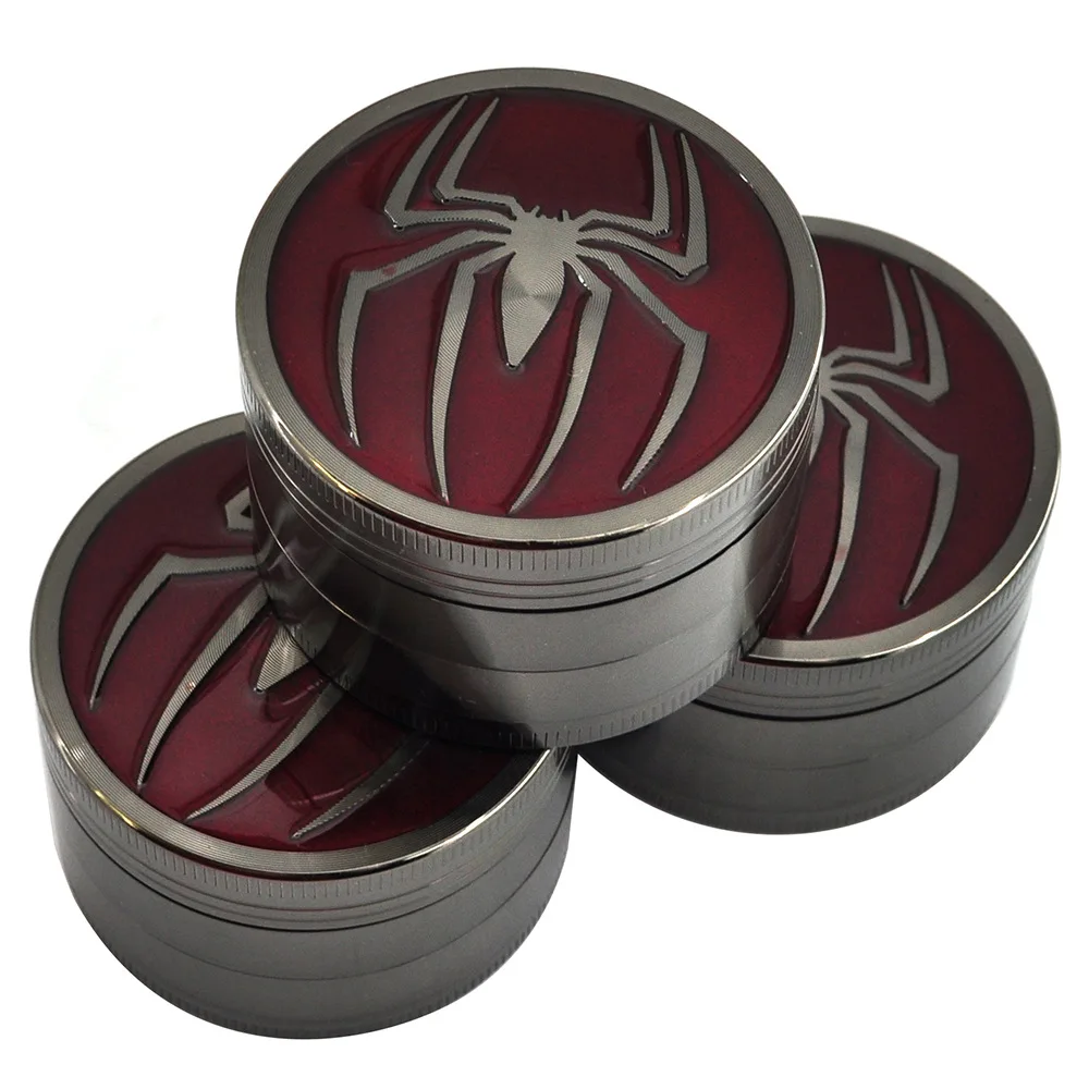 Premium 4-Layer Metal Herb Grinder - Manual Spice & Tobacco Mill Cutter, Gift for Men in Golden Black Finish