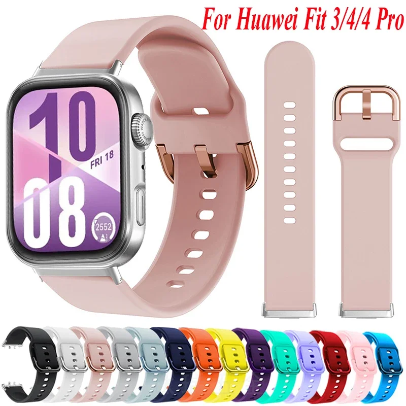 Silicone Sport Strap with Color Buckle - Replacement Band Bracelet
