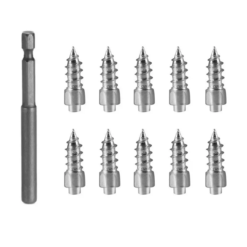 Wheel Tyre Studs Car Winter Anti-Slip Screws Nails 1-50pcs Universal Auto Motorcycle Bike Shoe