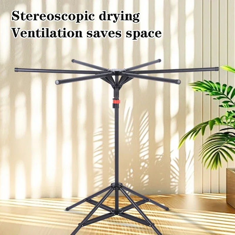 Foldable Standing Clothes Rack Home Floor Standing Clothes Rack Balcony Outdoor Drying Rack Bedroom Easy to Install Clothes빨래건조대 3