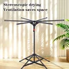 Foldable Standing Clothes Rack Home Floor Standing Clothes Rack Balcony Outdoor Drying Rack Bedroom Easy to Install Clothes빨래건조대 3