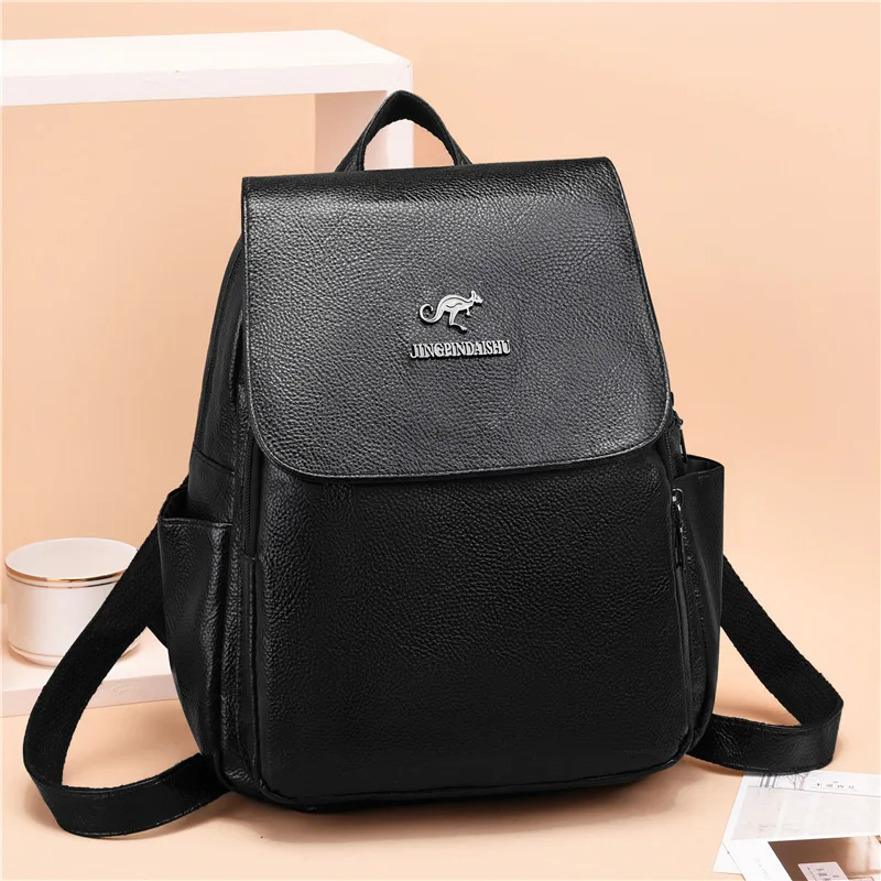 

Женский роскошный брендовый рюкзак, Новый Модный корейский рюкзак из мягкой кожи, простой удобный дорожный рюкзак, 2023